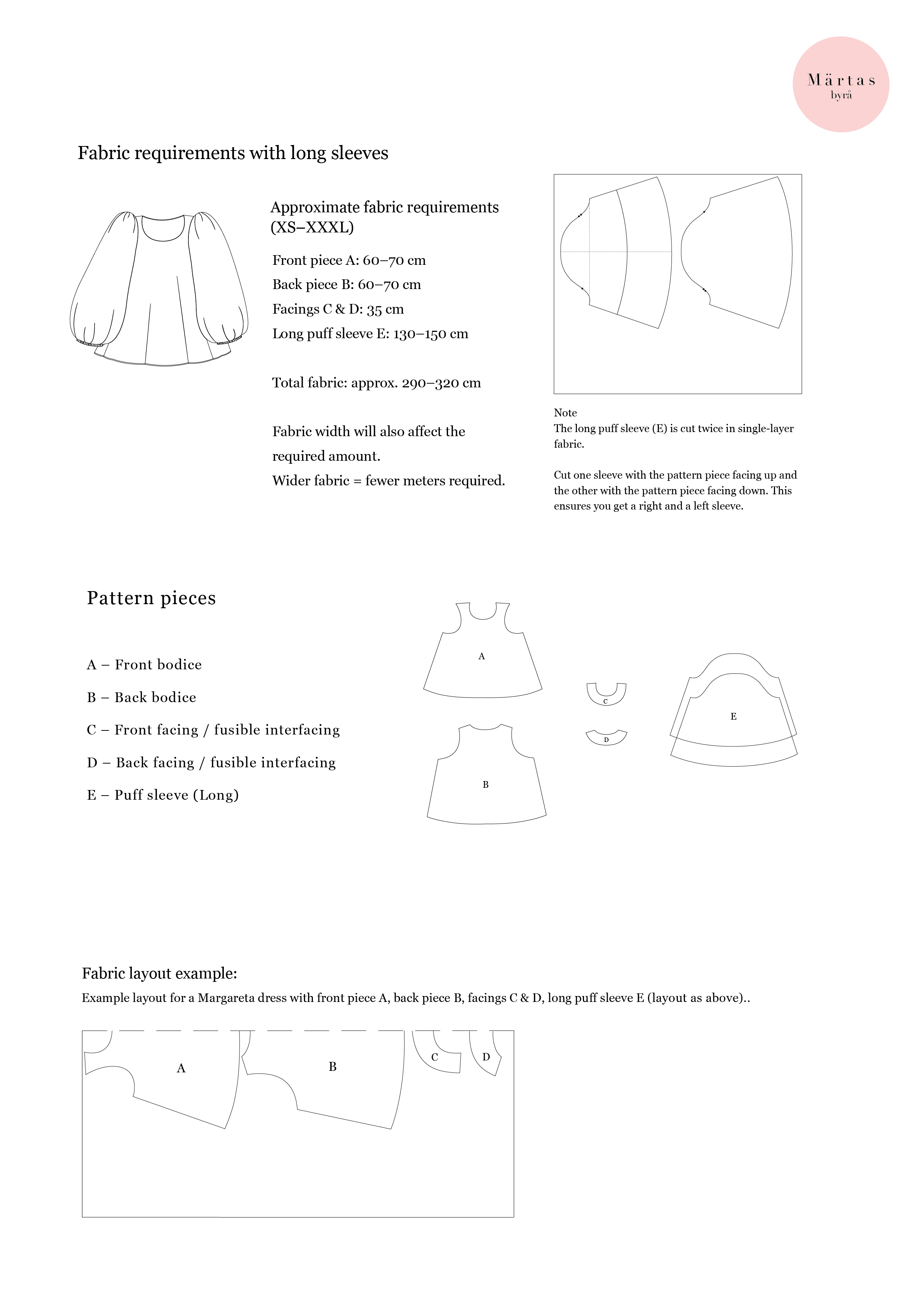 Margareta Blouse Sewing Pattern | Puff Sleeve Blouse | XS–XXXL