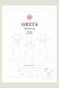 NYHET! PDF-mönster – GRETA Långklänning XS-XXXL