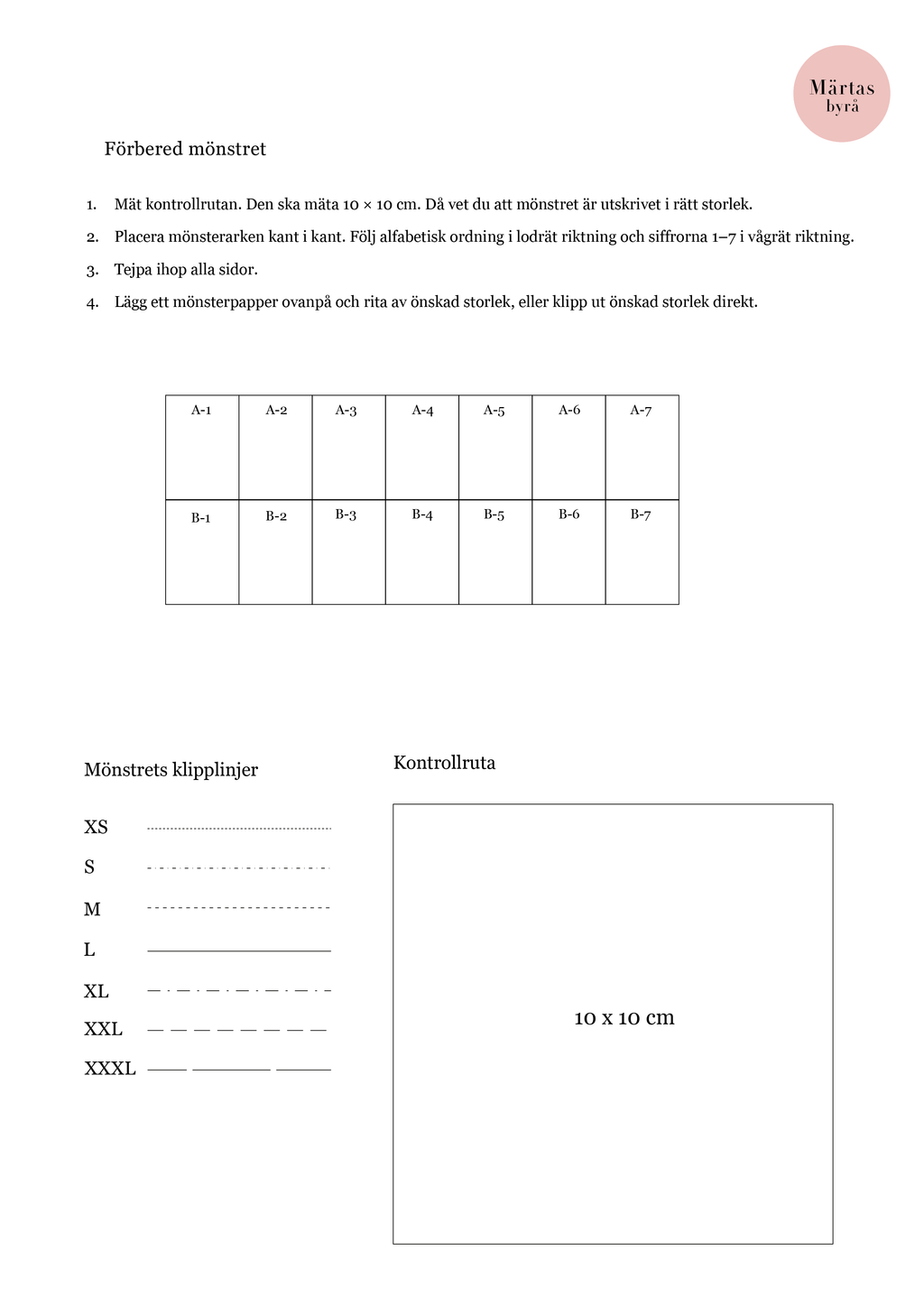 NYHET! PDF-mönster – GRETA Långklänning XS-XXXL
