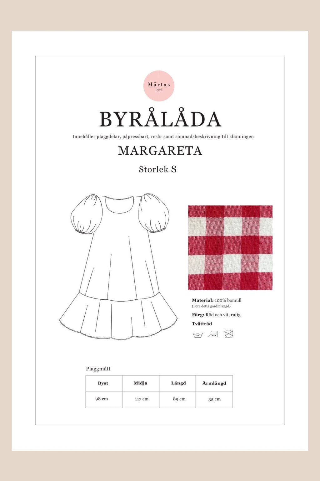 OFFICE DRAWER - Margareta dress, short puff sleeves, S