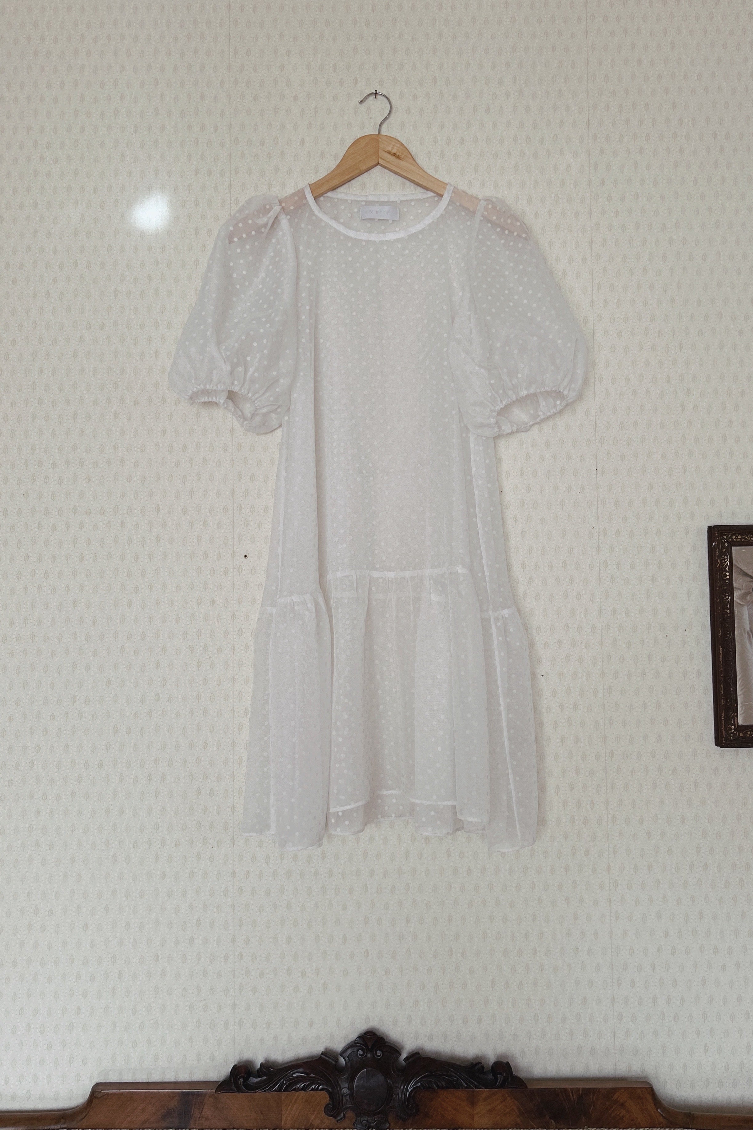 Margareta - transparent klänning med prickar