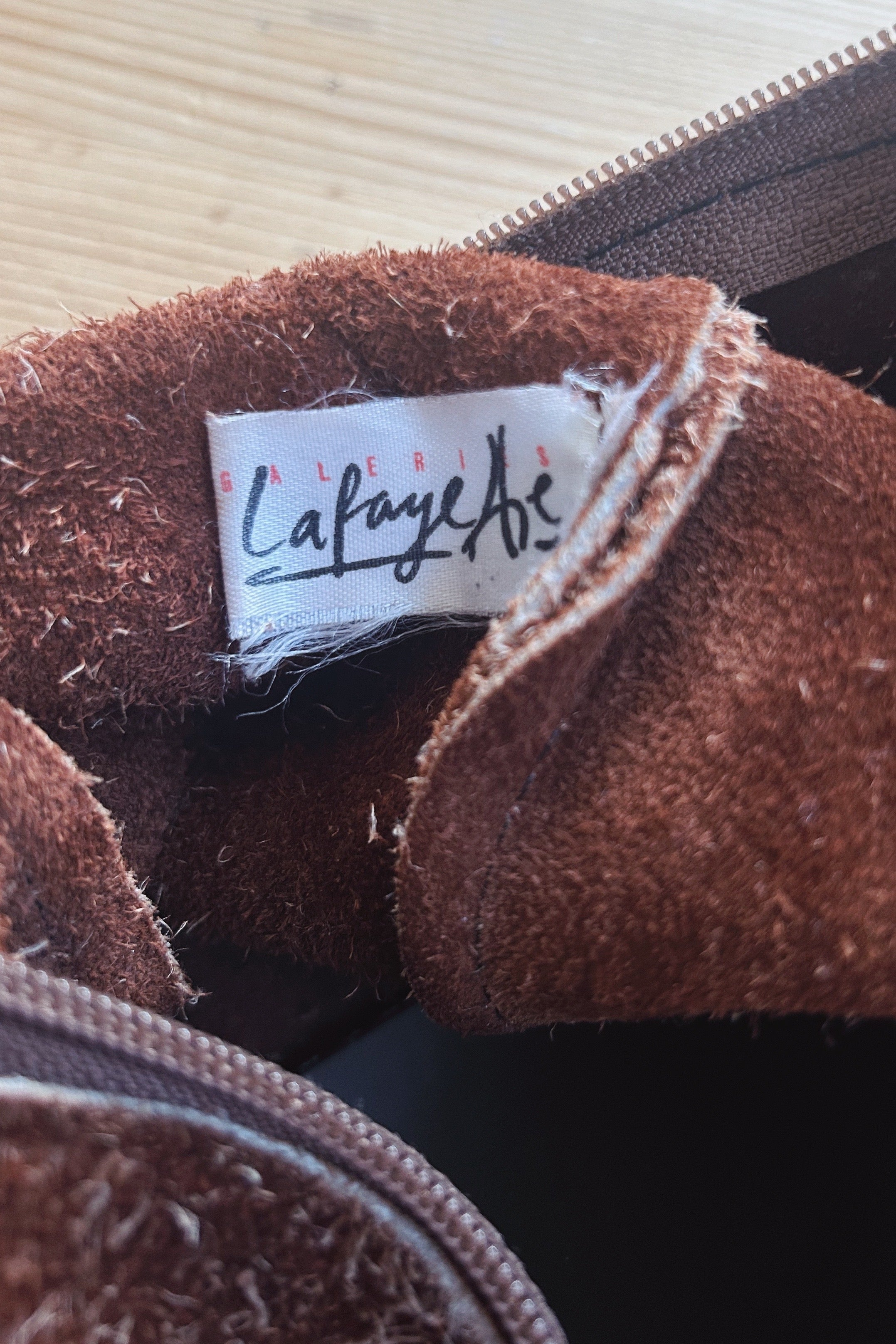 Galeries Lafayette | Brun mockaväska | One Size