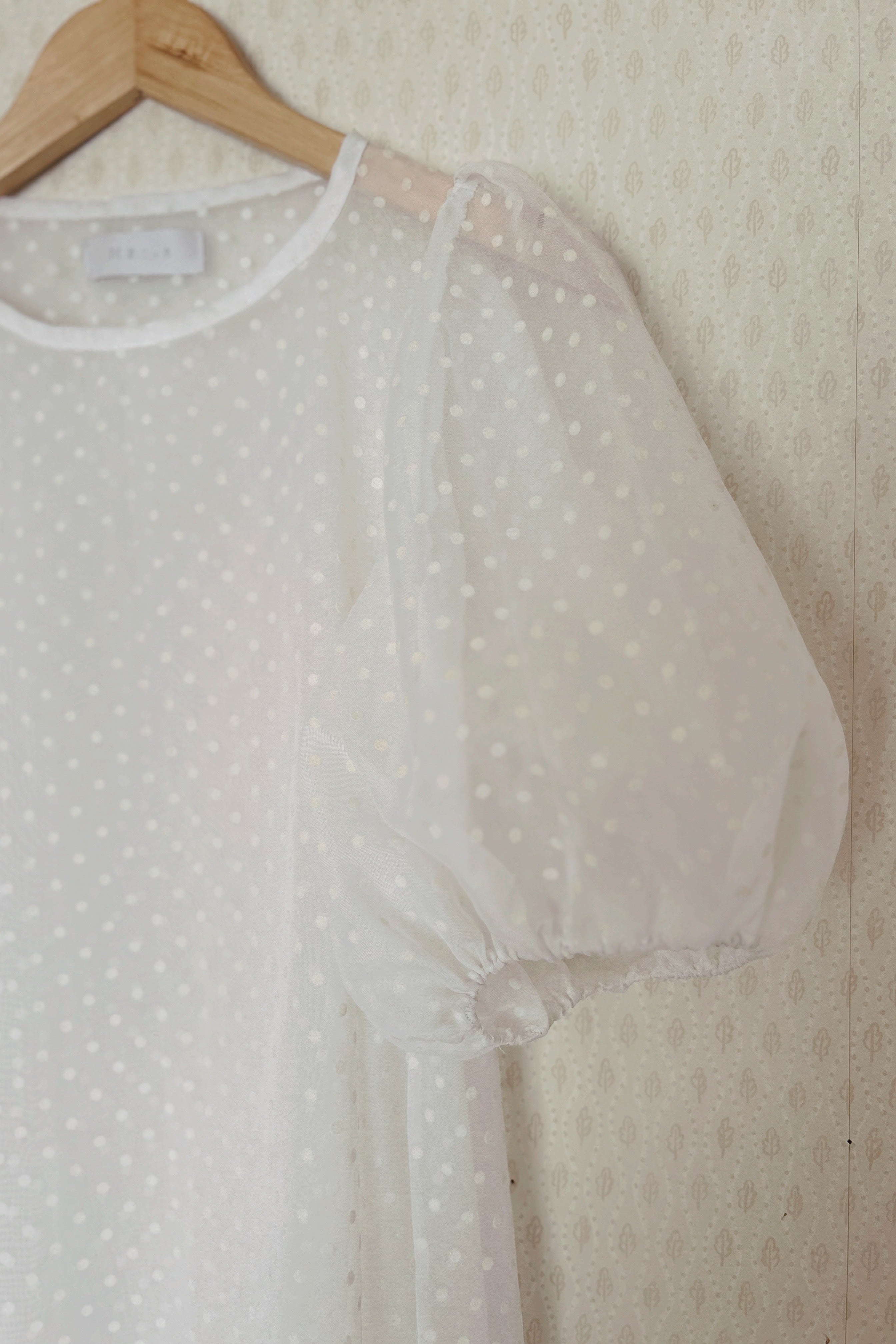 Margareta - transparent klänning med prickar