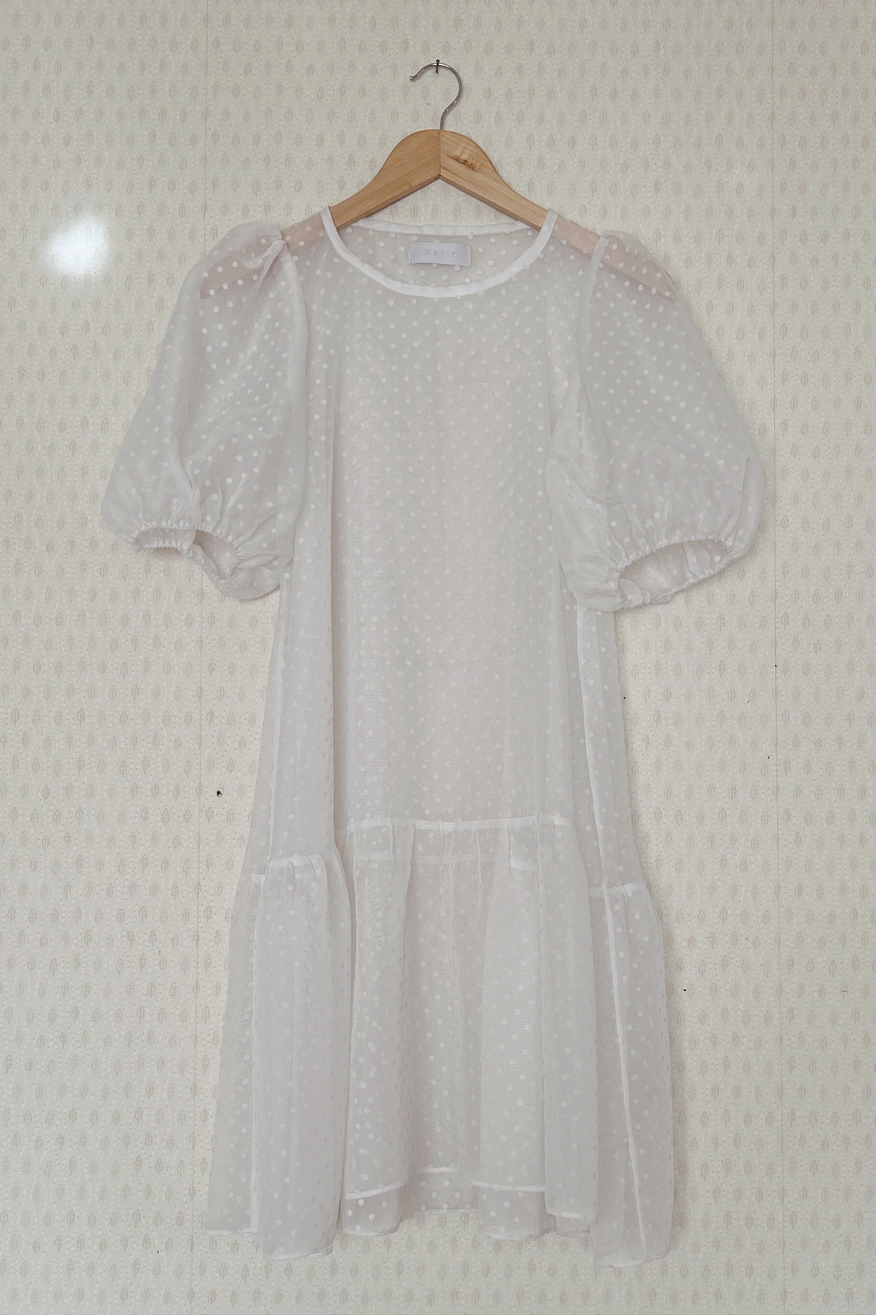 Margareta - transparent klänning med prickar