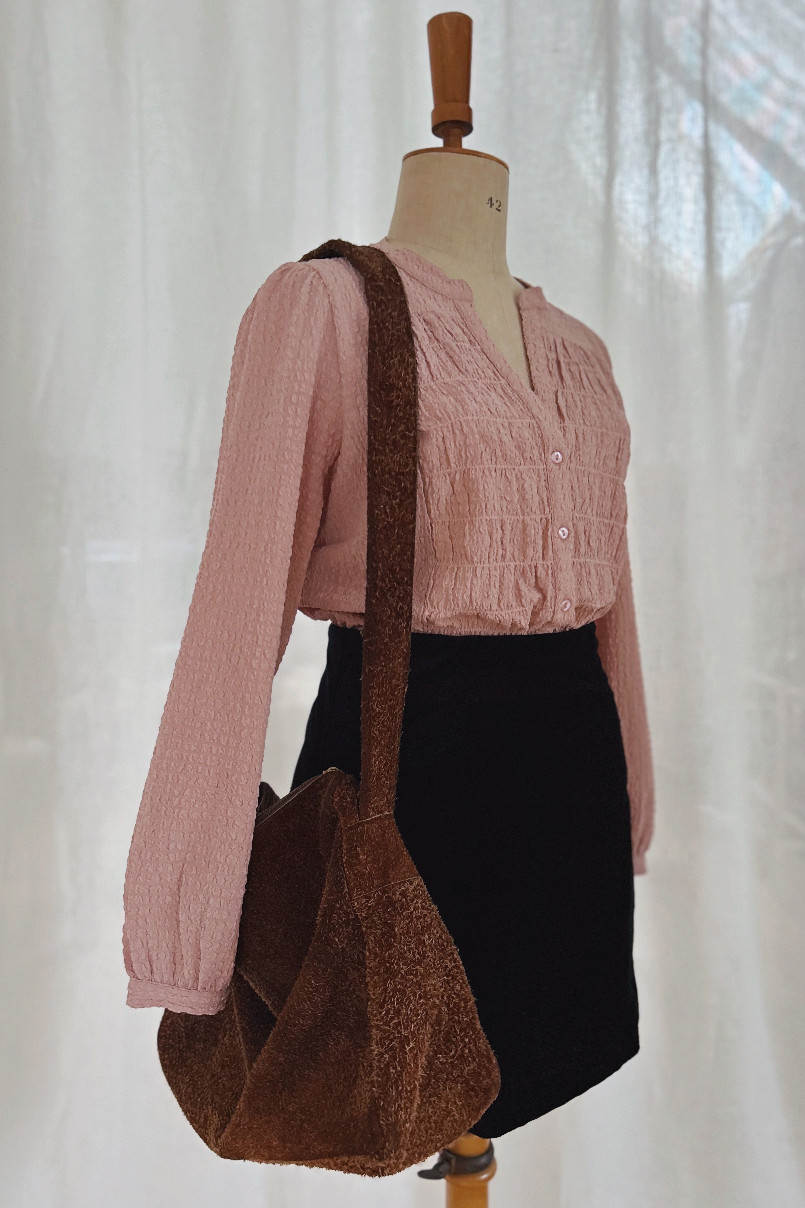 Galeries Lafayette | Brun mockaväska | One Size