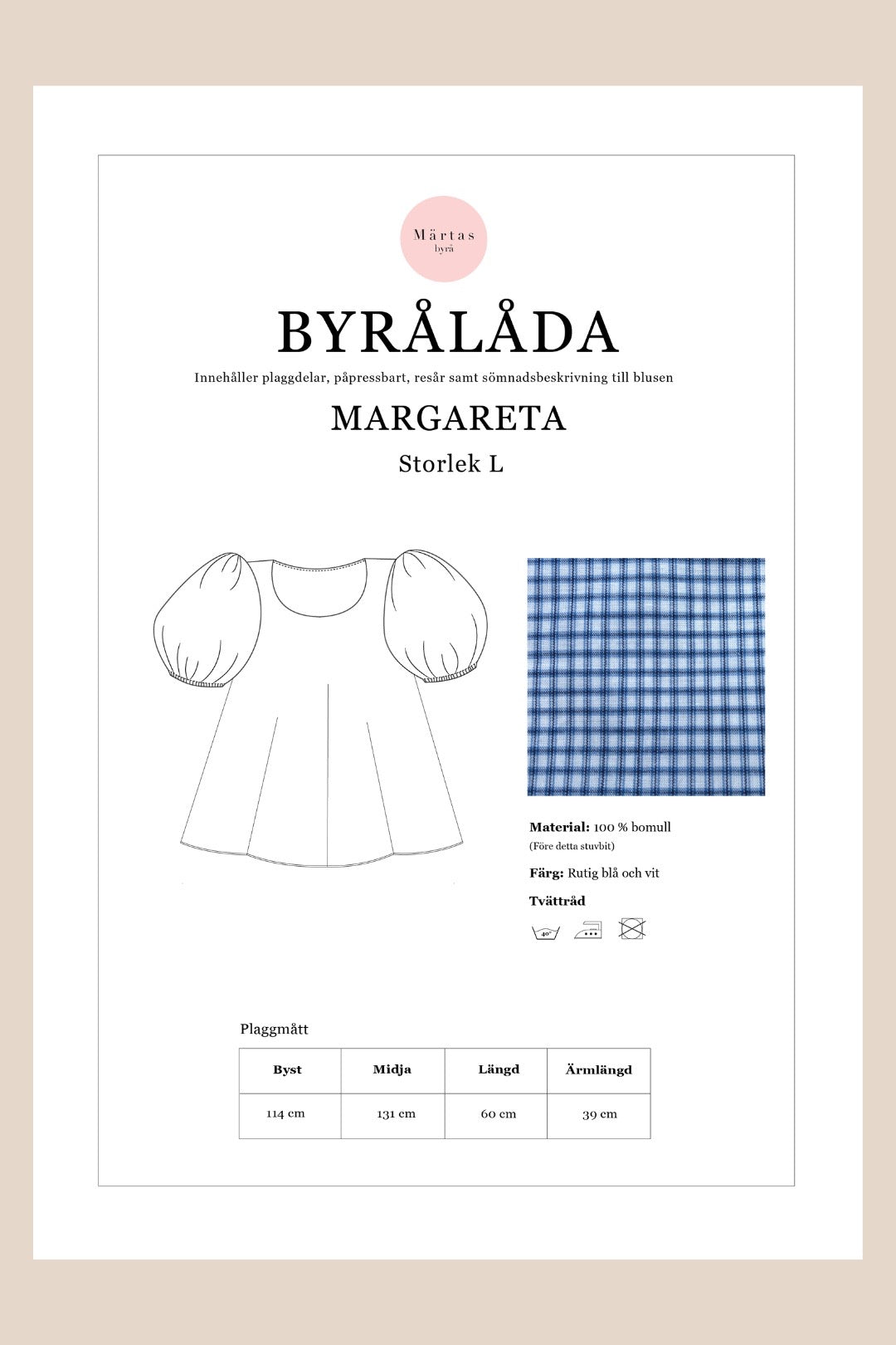 BYRÅLÅDA - Margareta blus L