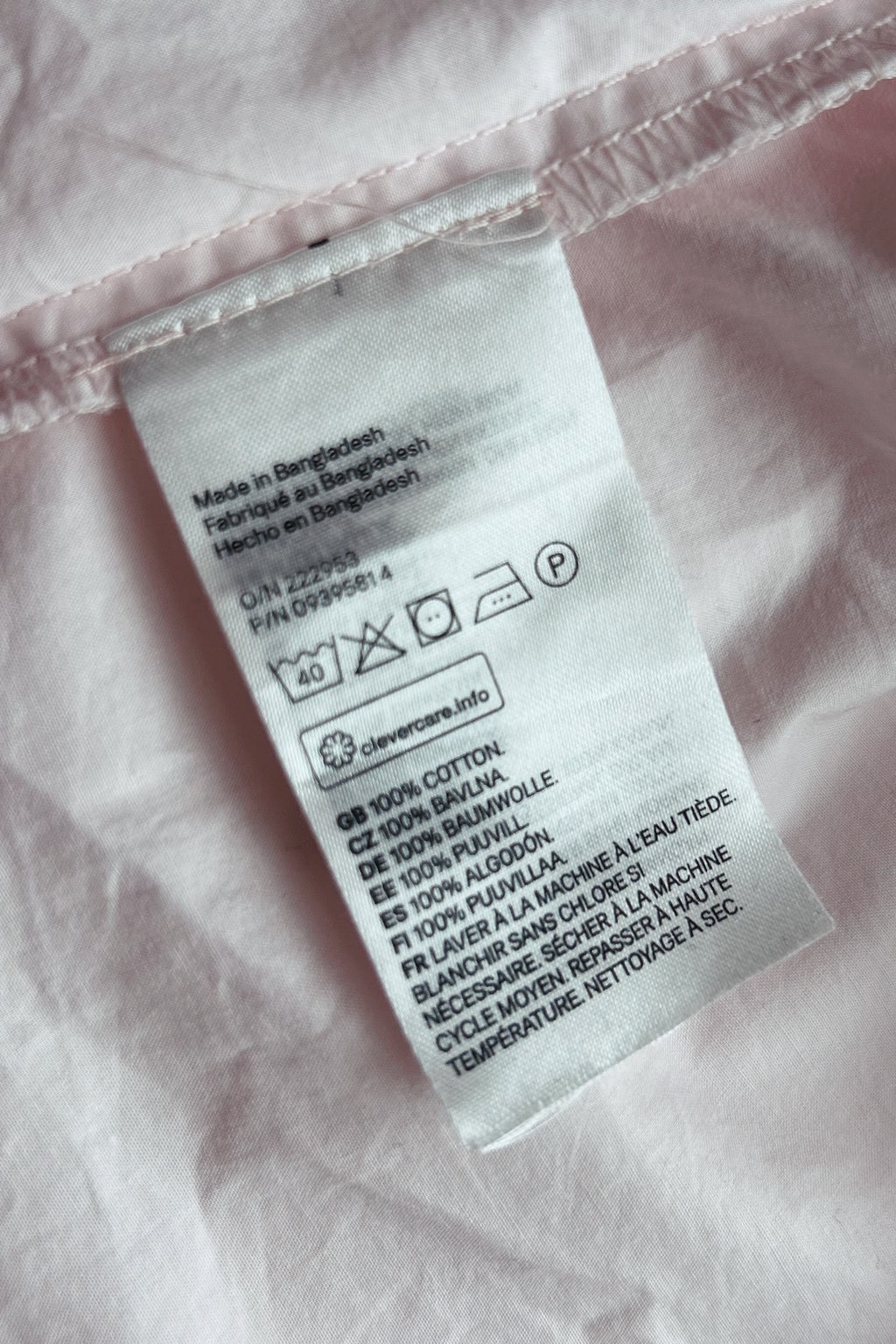 H&M | Ljusrosa skjorta | Stl XL