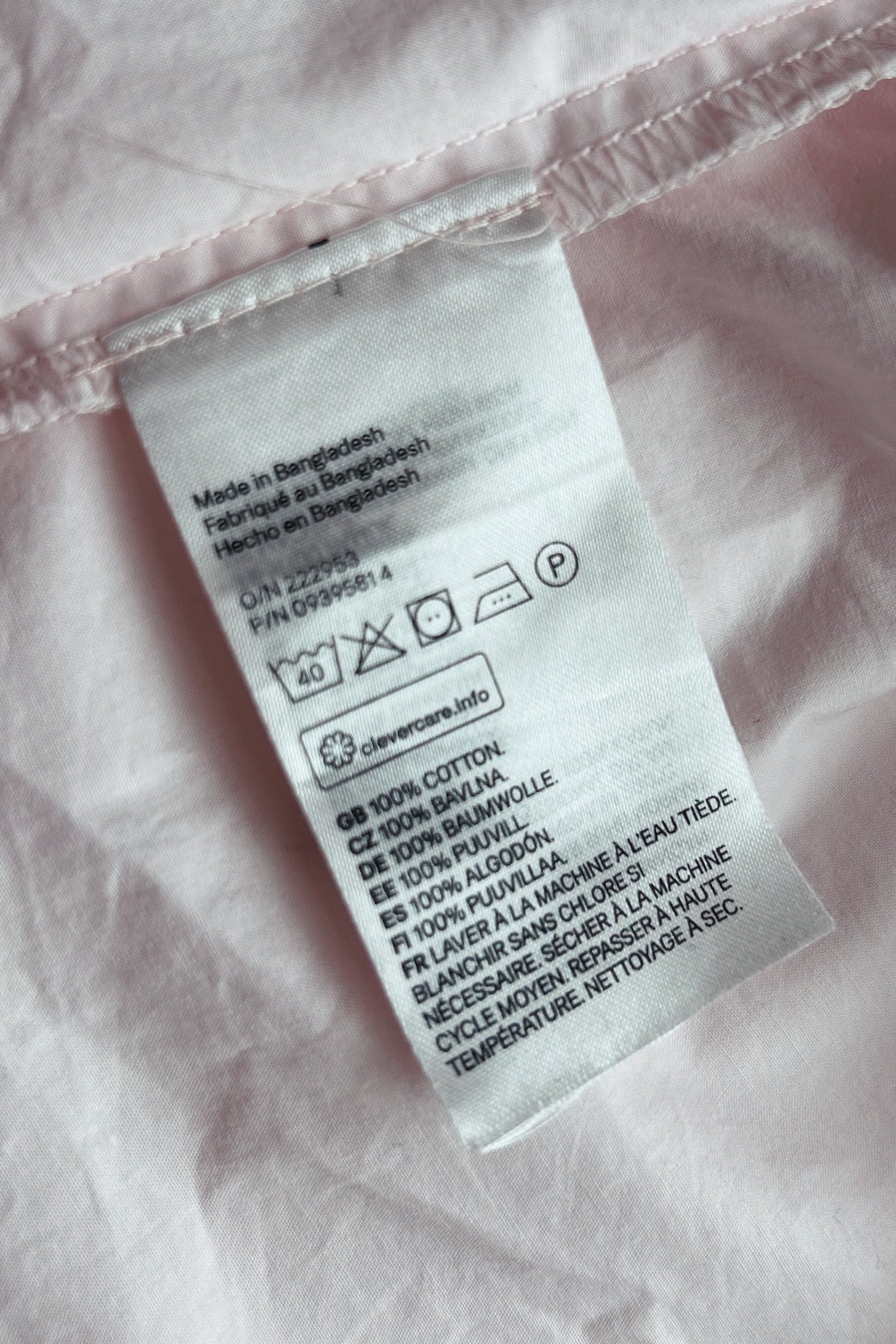 H&M | Ljusrosa skjorta | Stl XL