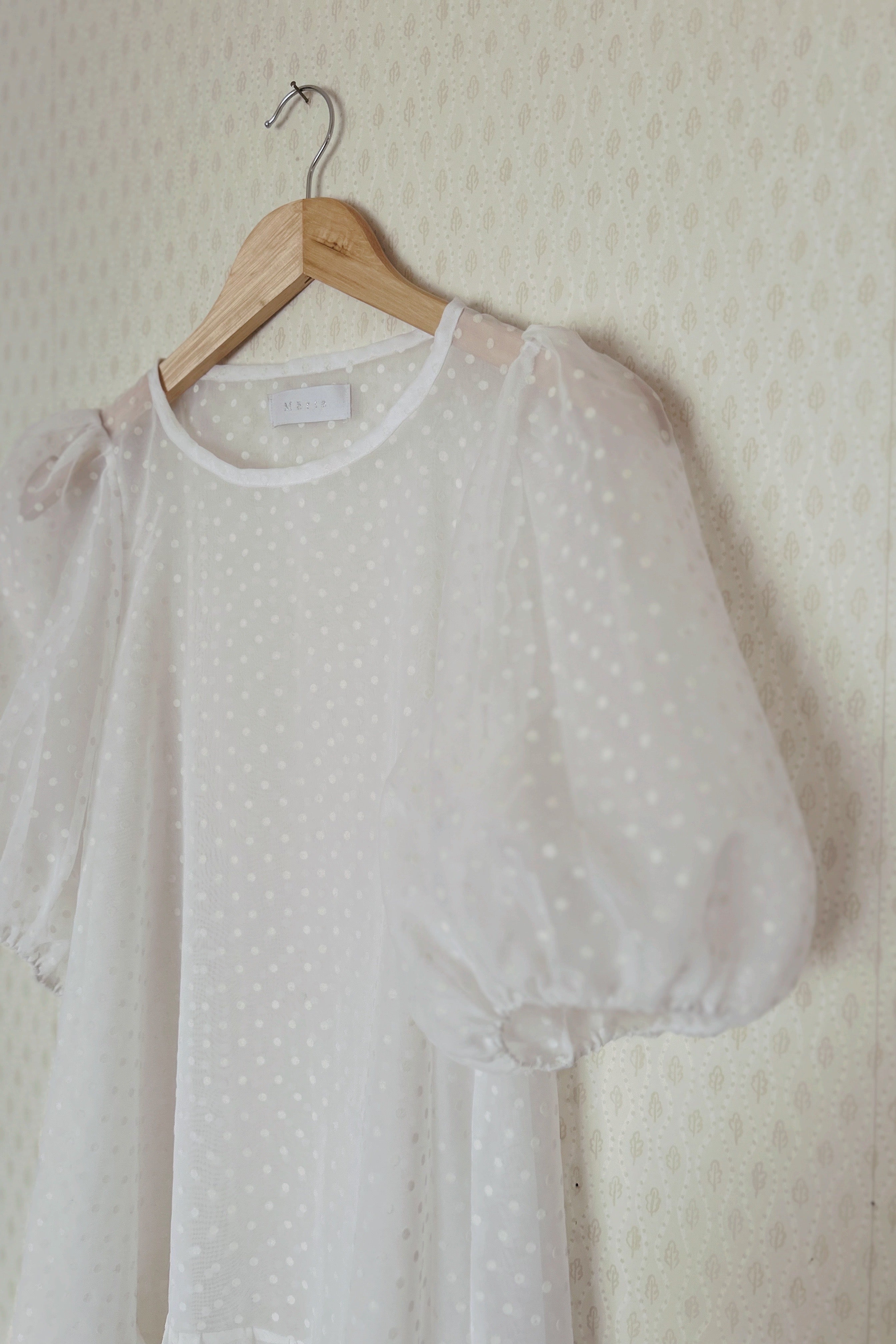Margareta - transparent klänning med prickar